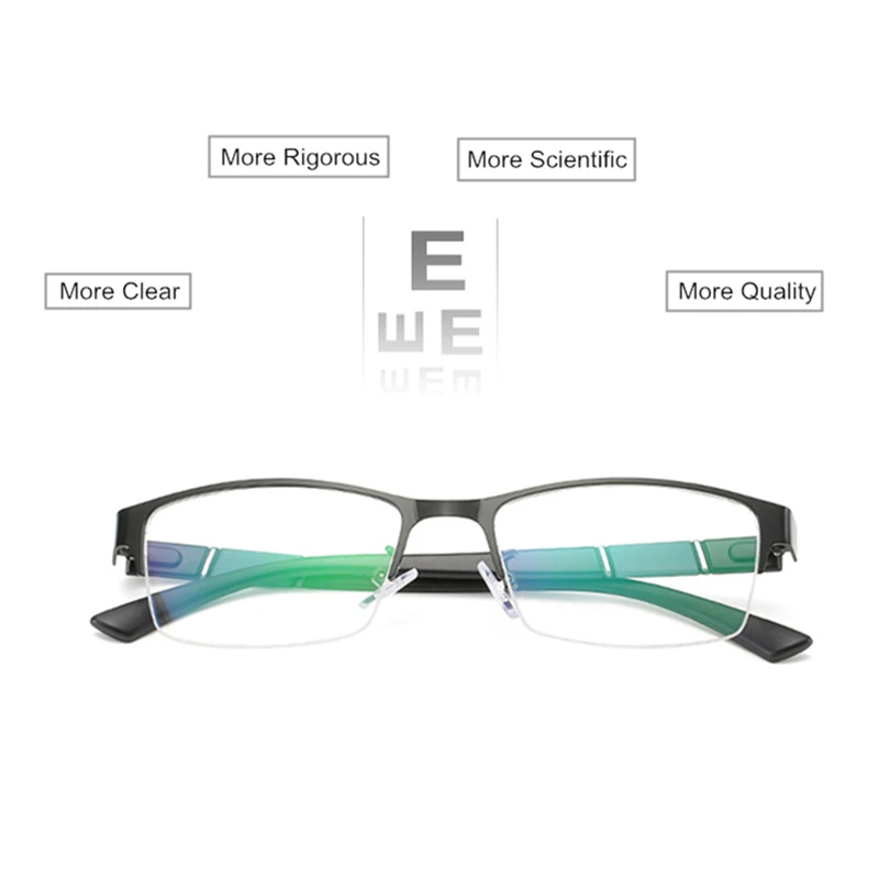 Очки для близорукости мужчин и женщин высококлассные Полуободковые Рецептурные