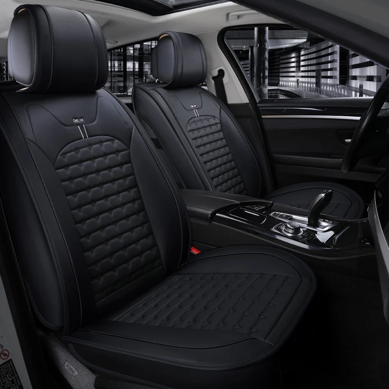 Полностью Покрытые эко кожаные чехлы на автокресла из искусственной кожи автомобильные сиденья для mercedes benz