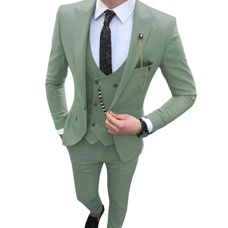 

Облегающие бриджи для жениха на выпускной костюм из трех предметов Мужской комплект из куртки и брюк жилет Модные Стильные костюмы с заостр...