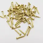 200X Золотой диаметр = 1,2 мм 1,5 мм 1,8 мм длина = 6-30 мм железная маленькая мини-зажим для круглый головной гвоздь для ювелирных изделий, коробок, чехол, шарнир, мебель