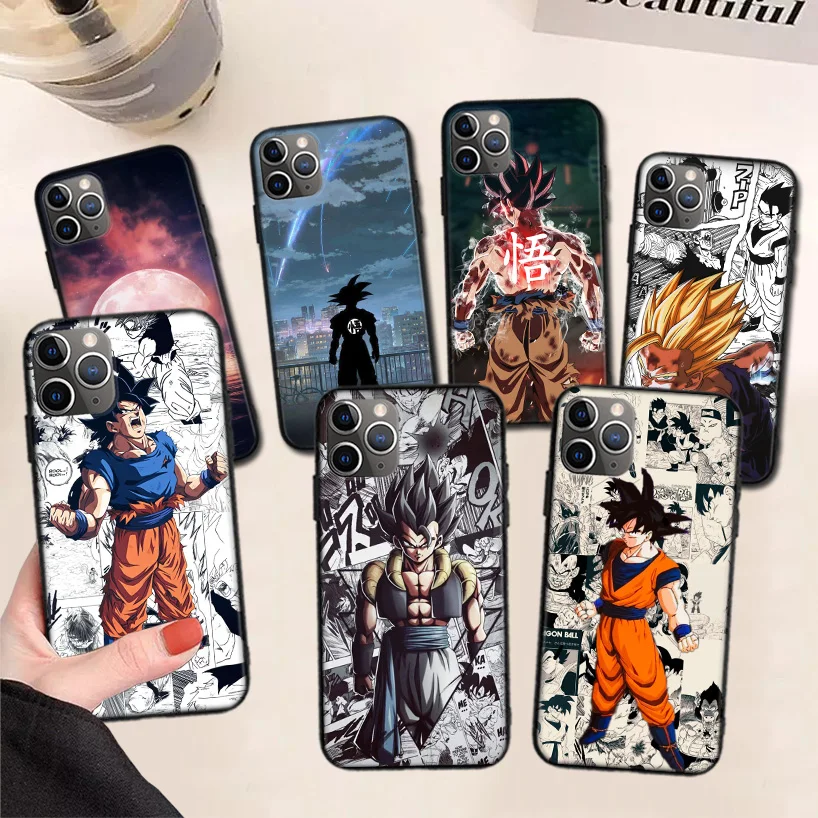 Чехол для телефона Goku с аниме шариками и драконами iPhone 13 Pro Max 11 12 XS XR X 7 8 6 6S Plus Mini SE