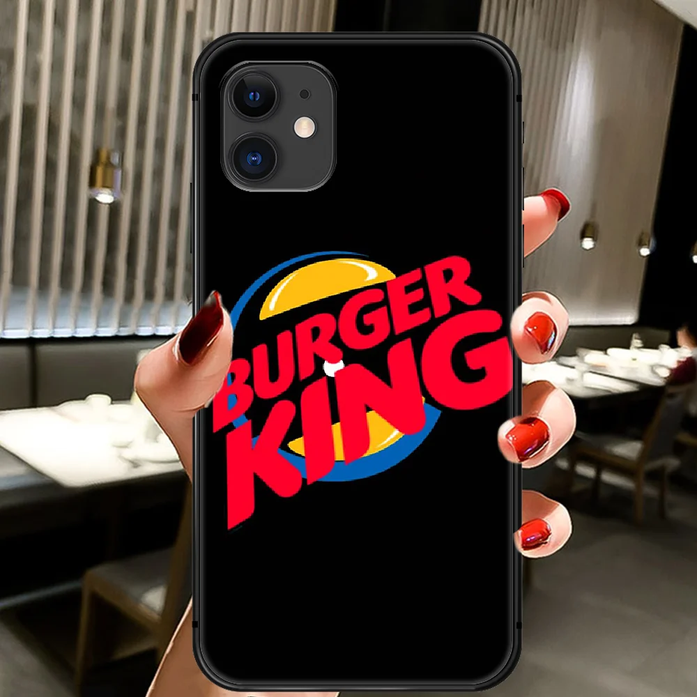 

Burger King Phone Case Cover Hull For IPhone 5 5s se 2 6 6s 7 8 12 Mini Plus X XS XR 11 PRO MAX black Shell Soft Prime 3D Cover