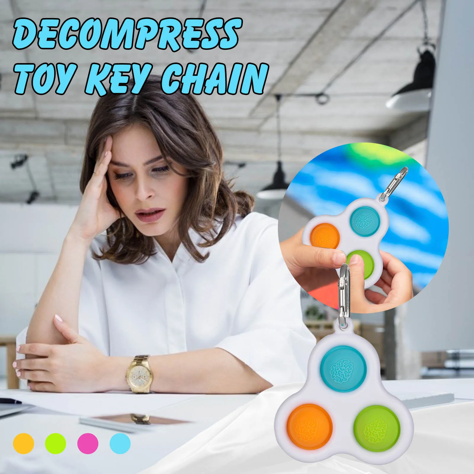 

Key Ring Simple Dimple Fidget Toys Adult Children Antistress Toys Pressure Reliever Board Controller Reliver Stress Toys Hot