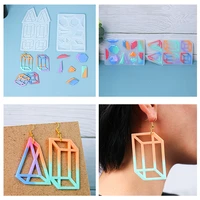 irregular shape artist earring silicone mold for resin cabochon making earrings making jewelry diy clear mold for uv resin