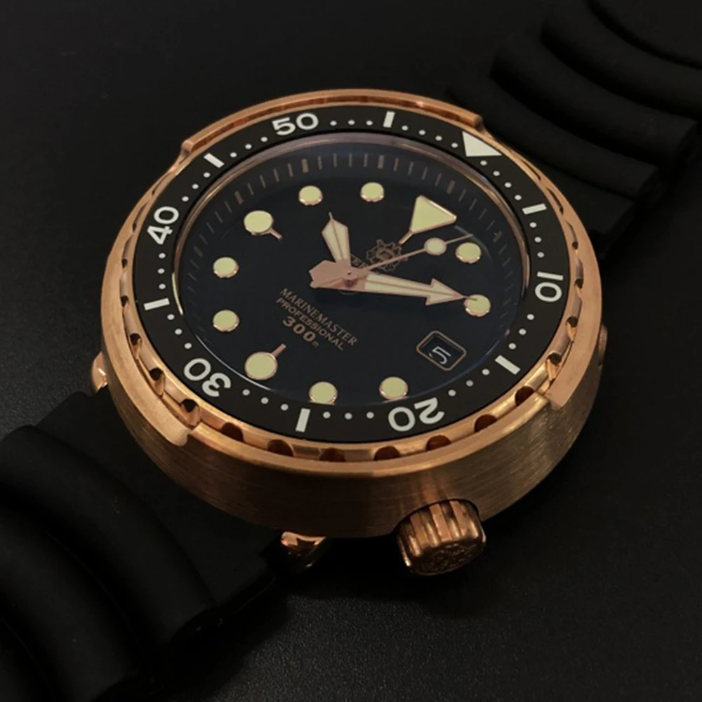 Часы наручные CuSn8 Мужские механические бронзовые спортивные автоматические с