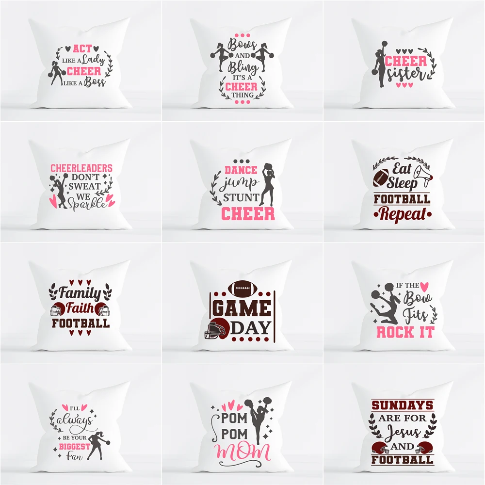

Microfiber Throw Pillow Case Decorative Pillow Cover Pillowcase Home Décor for Sofa Couch (Family)