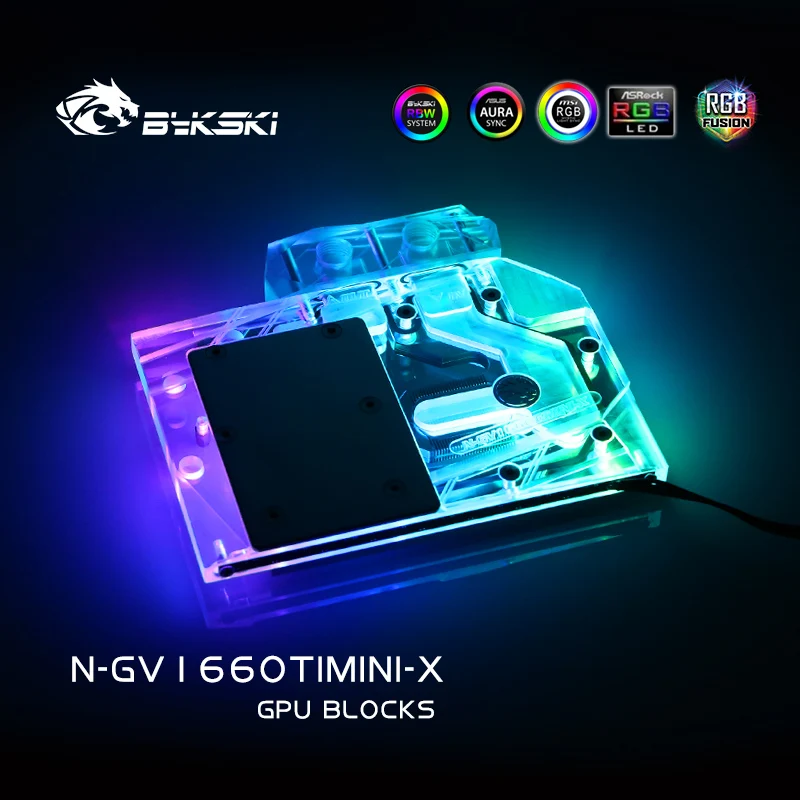 Bykski N GV1660TIMINI X GPU радиатор полное покрытие Графика карты водяного охлаждения ПК