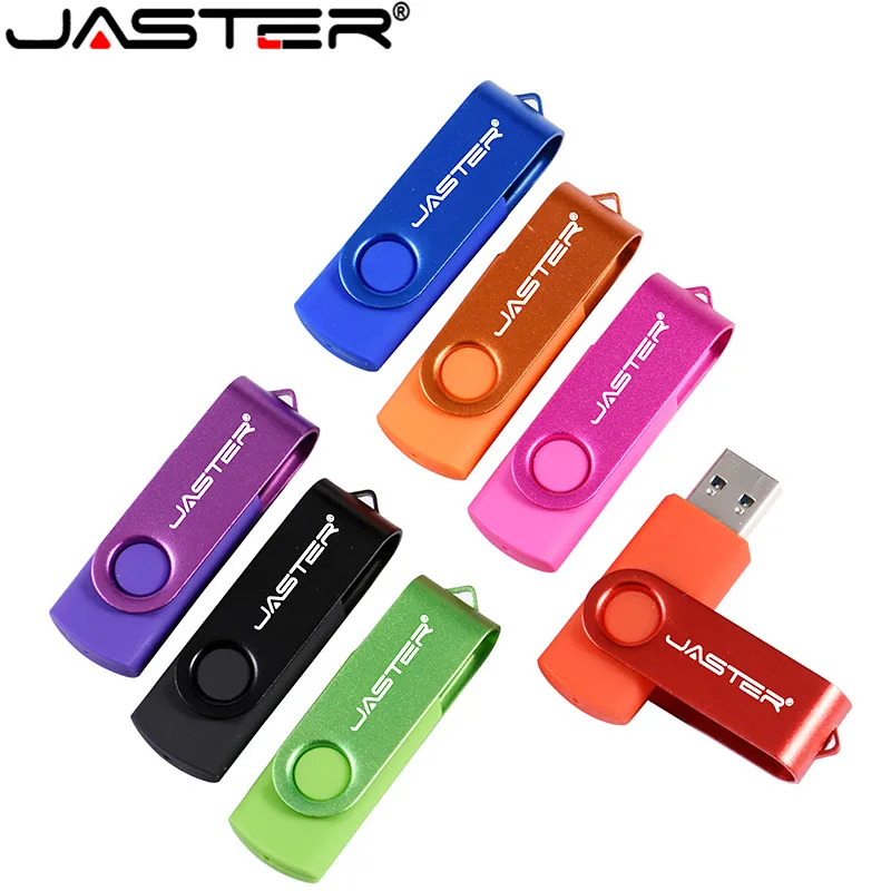 

JASTER New USB Flash Drives Swivel External Pendrive 64GB 32GB 16GB 8GB 4GB memory stick usb Creative pen drive Custom logo