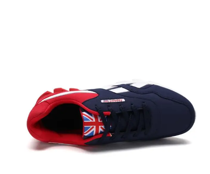 Туфли мужские дышащие повседневная обувь на плоской подошве синие красные серые