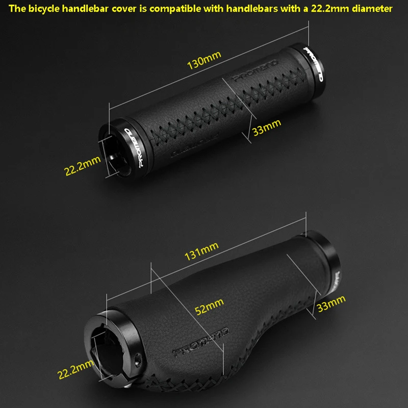 

PROMEND road bike leather handle grip cover mountain bike aluminum alloy ring lock grip cover high quality bicycle accessories