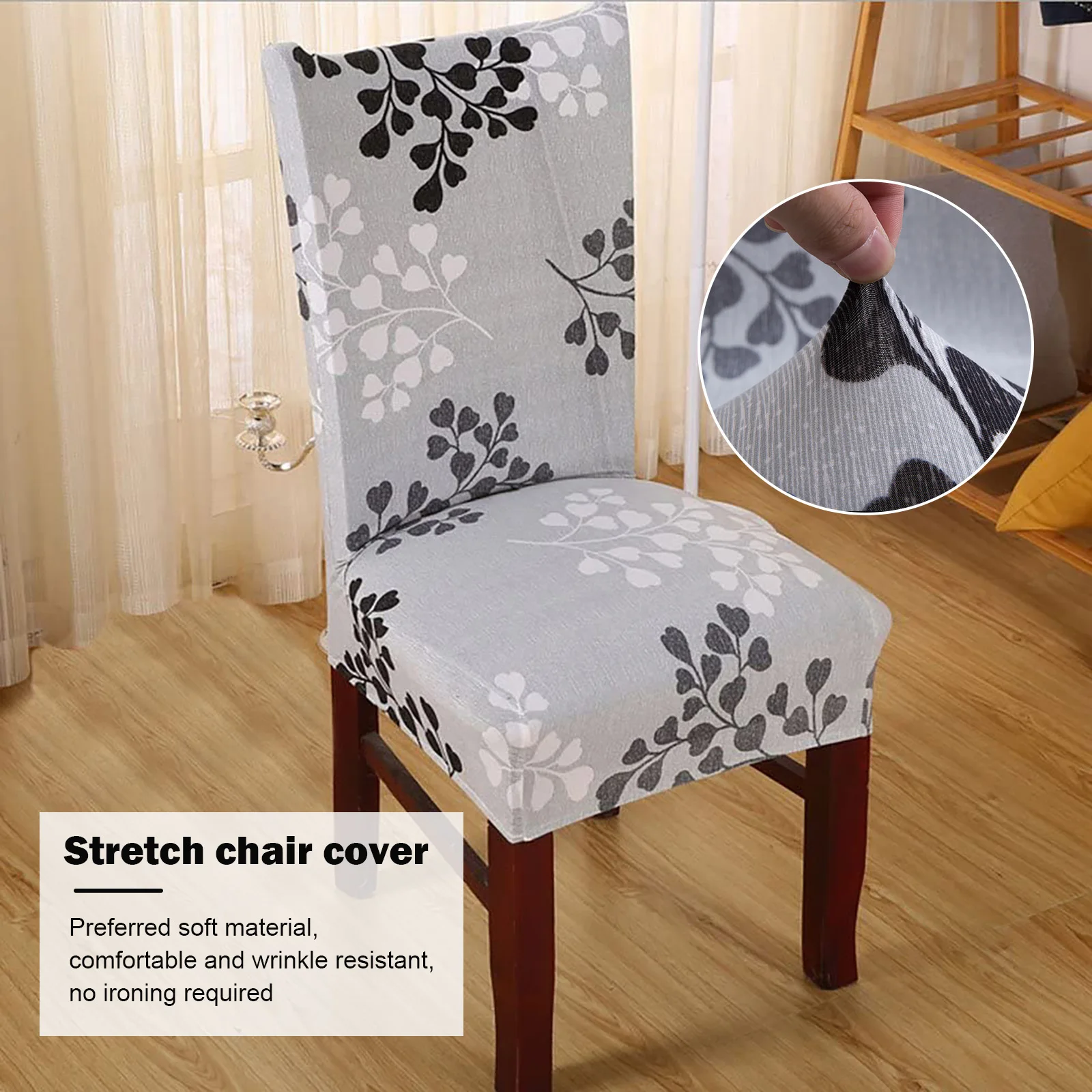 

4/6Pcs Dining Chair Protector Cover Set Chair Slipcover Banquet Wedding Party Washable Cover Household Kitchen Decor