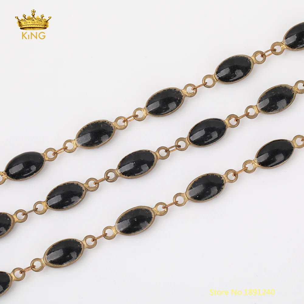 5 метров овальные пластиковые бусины четки цепи фурнитура латунная медная