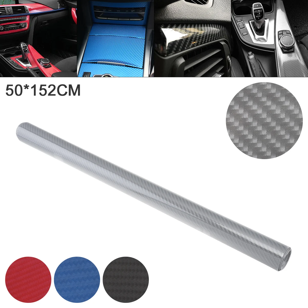 

50cm X 152cm PVC Glossy Vinyl Film Gloss Glossy Car Wrap Foil Sticker With Air Bubble Free Motorcycle Car Wrapping