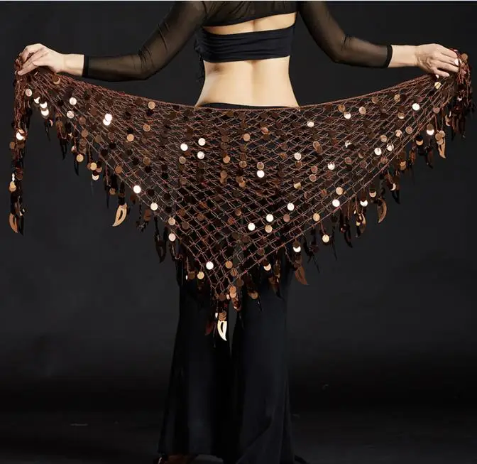 Блесток кисточкой танцы хип шарф Bellydance поясной ремень для женщин взрослых