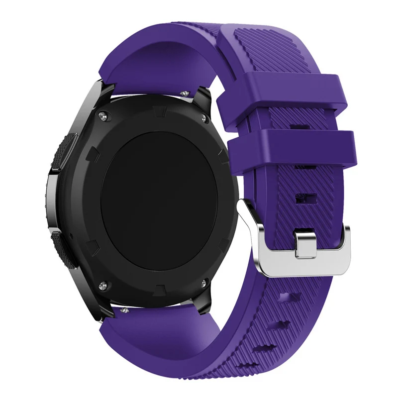 purple 4 Galaxy watch 46 мм 42 мм ремешок для samsung gear S3 Frontier band 20 мм 22 мм силиконовый ремешок для часов браслет huawei watch GT ремешок S3 - Цвет ремешка: purple 4