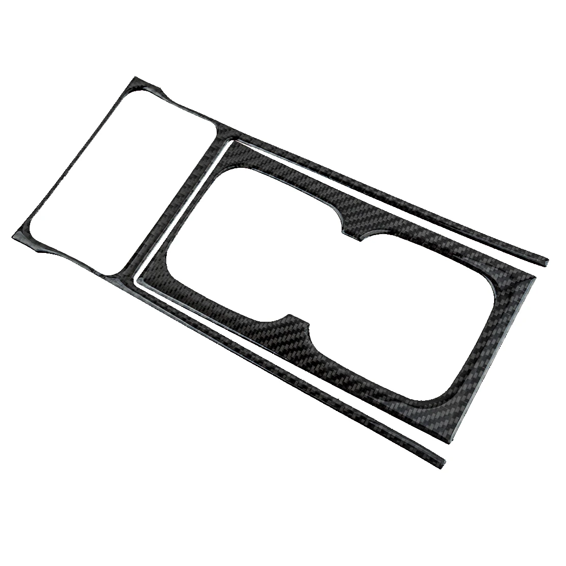 

2Pcs Black Carbon Fiber Car Console Water Cup Holder Panel Trim Cover Fit For Honda Civic 8th 2006 2007 2008 2009 2010 2011