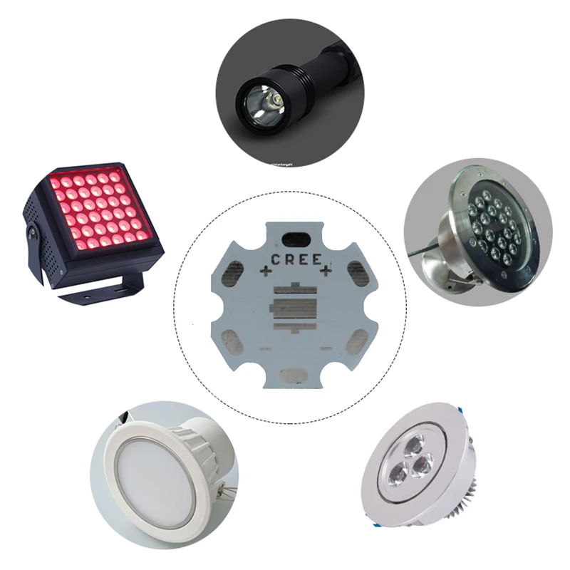 Бесплатная доставка! 20 мм CREE белый XML/XML2 T6 U2 LED PCB/алюминиевая Базовая