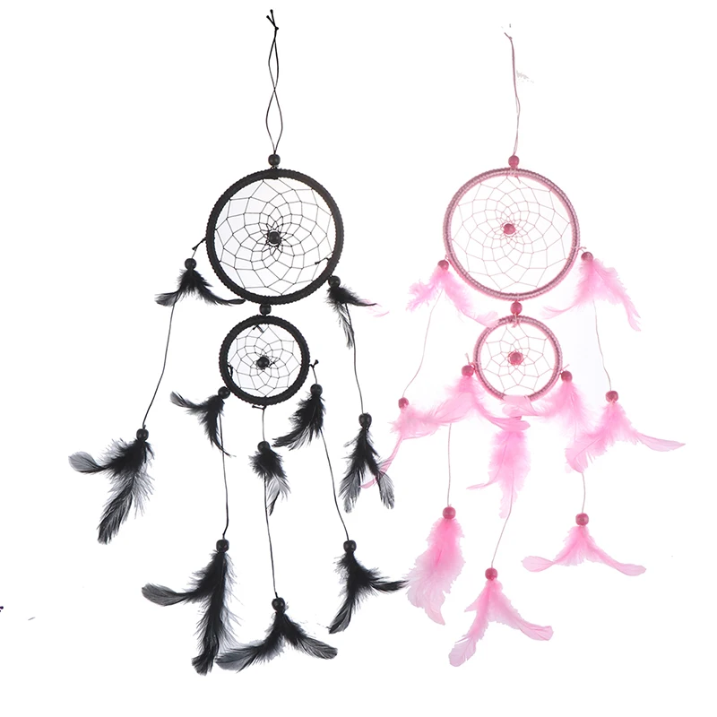 

Автомобильная подвеска Ловец снов ручной работы ветряные колокольчики перо подвесные украшения Автомобильное зеркало заднего вида украше...