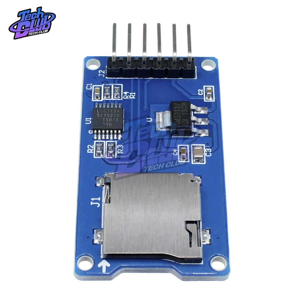 Модуль считывания карт Micro SD Mini TF интерфейсы SPI с чипом преобразователя уровня для
