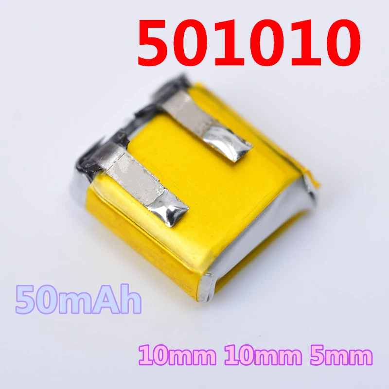 

2pcs 3pcs 4pcs 5pcs 50mAh 501010 For i7 i8 i9s i10 TWS Bluetooth Earphones Wireless Headset 5mmX10mmX10mm Battery