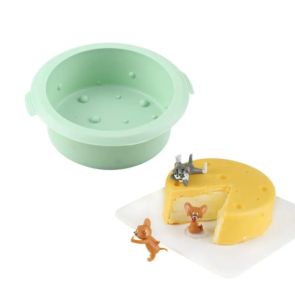 

Round Cheese Cake Mold Tray Kitchen DIY Fondant Cake Silicone Bread Pastry Mold Pan Heat Resistant Baking Tool