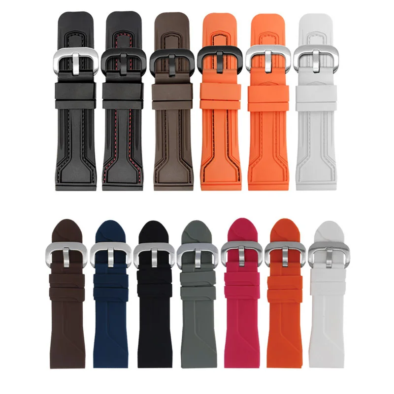 PEIYI 28 мм натуральный Силиконовый Браслет Водонепроницаемый и мягкий резиновый