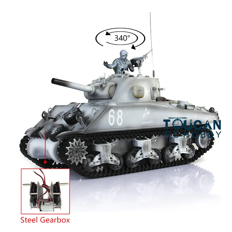 2 4G Heng Long 1/16 Snow TK 6 0 S инфракрасная боевая система пластик M4A3 Sherman RTR RC Танк 3898 сталь