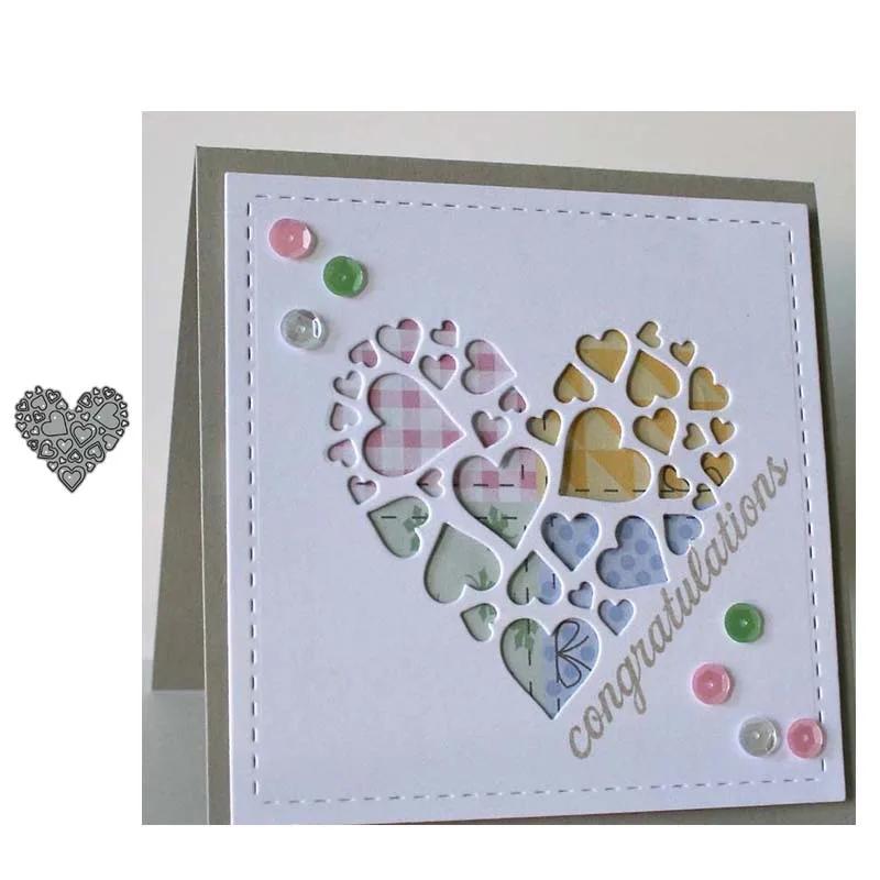 

kind of Love Heart Shape Metal Cutting Dies Craft Scrapbooking Handmade Knife Mould Blade Punch Stencils Template Model Decor