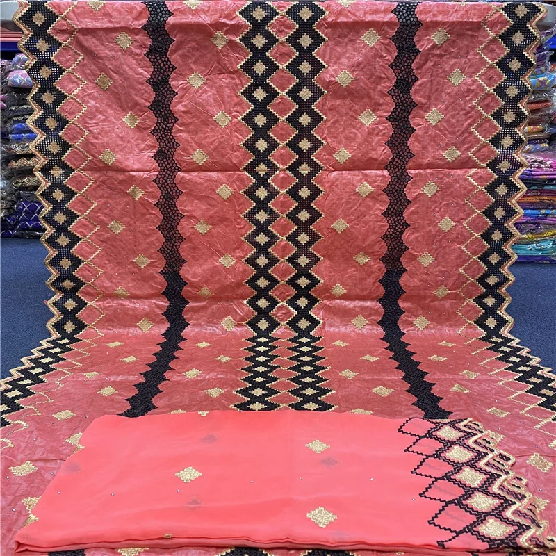 

2021 новый дизайн, Австрийское качество, богатая ткань Bazin, Золотая Гвинея, парчовая Ткань, 100% хлопок, Shadda Soft 14L