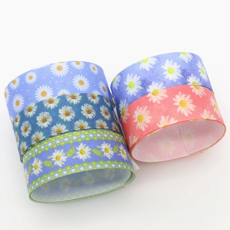 

DUWES 50 ярдов цветков хризантемы напечатан Grosgrain ленты ленточный аксессуар Hairbow головные уборы украшения DIY Оптовая торговля OEM D1475