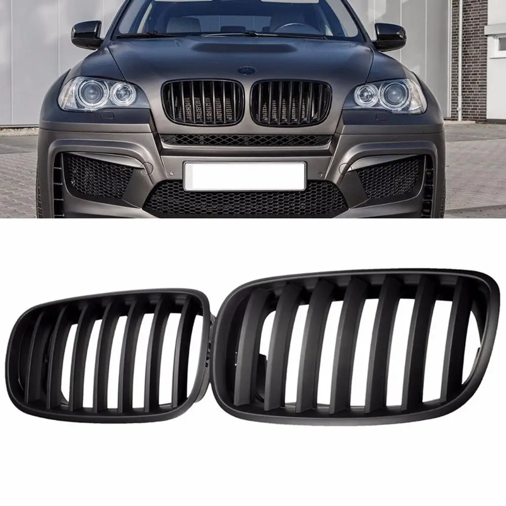 Решетка для BMW E70 E71X5 X6 2007 2008 2009 2010 2011 2012 2013 матовый глянцевый черный м пара передний
