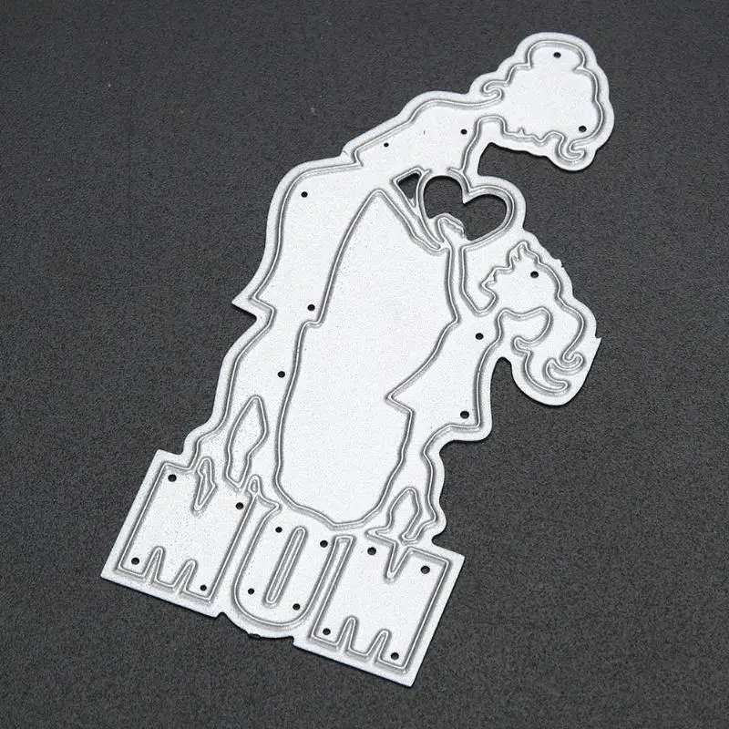 Детский трафарет с сердечком для мамы металлический рукоделия альбом