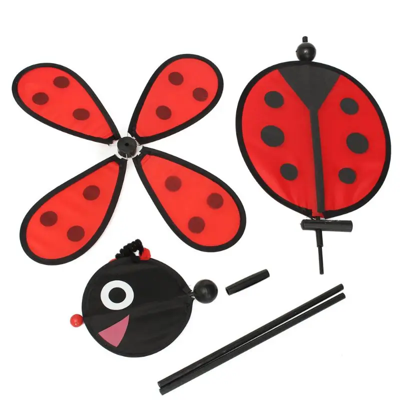 

2021 New Bumble Bee / Ladybug Windmill Whirligig Wind Spinner Home Yard Garden Decor