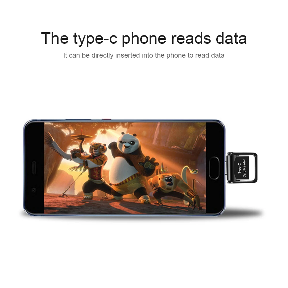 Кардридер Kebidu OTG Type C Micro SD TF кардридер для телефонов брелок поворот на 180 градусов