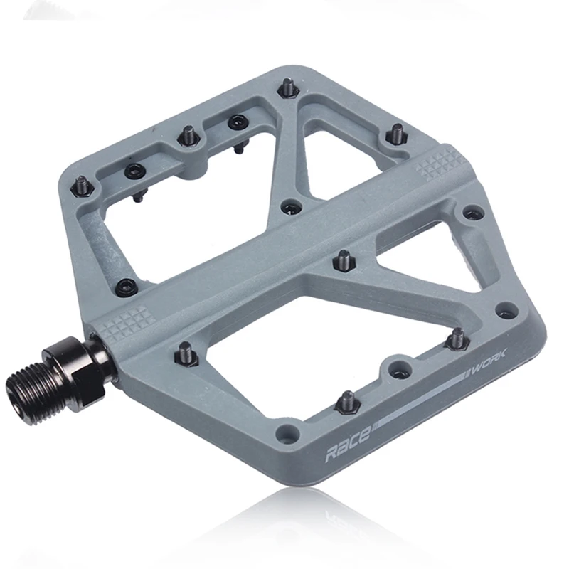 

RACEWORK MTB Nylom Fiber Pedal Ultralight Seal Bearings Flat Mountain Bicycle Pedals Road Bike BMX Platform Parts