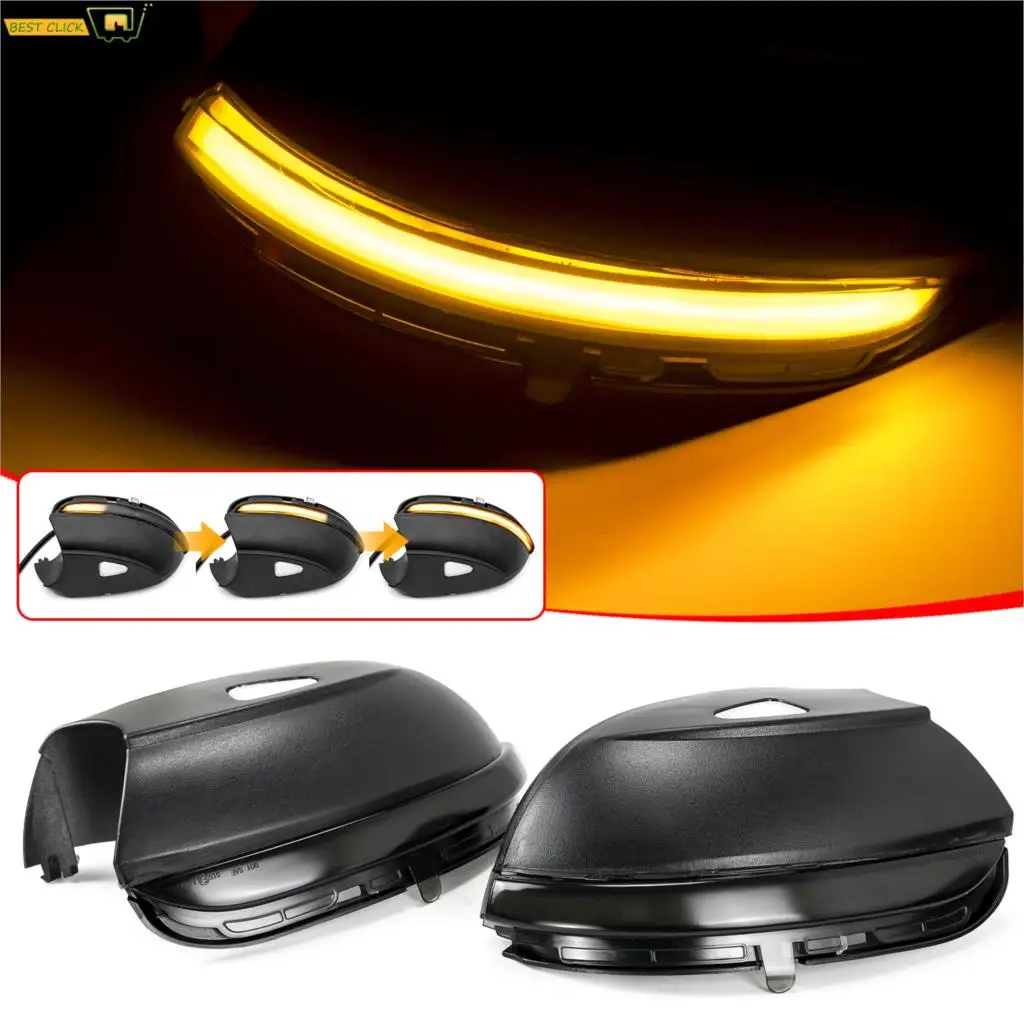 

2pcs Dynamic Blinker For Volkswagen Passat B7 2011- 2015 CC Scirocco EOS Beetle A5 LED Turn Signal Light Side Mirror Indicator