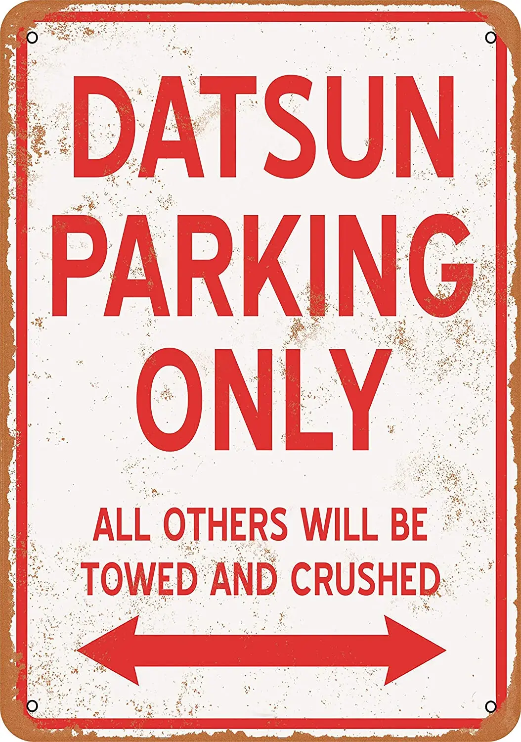 

WallColor 8*12 Metal Sign Datsun Parking ONLY Vintage Look