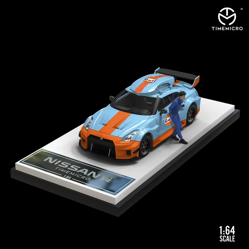 

Time Micro 1:64 Nissan GTR Gulf Static Die Cast Vehicles Collectible Model Car Toys