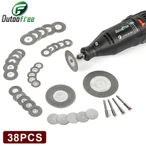 Аксессуары dremel для алмазного шлифовального диска, аксессуары для мини-дрели, углеродная кисть, дремель, вращающийся инструмент, алмазный диск для камня 38 шт.