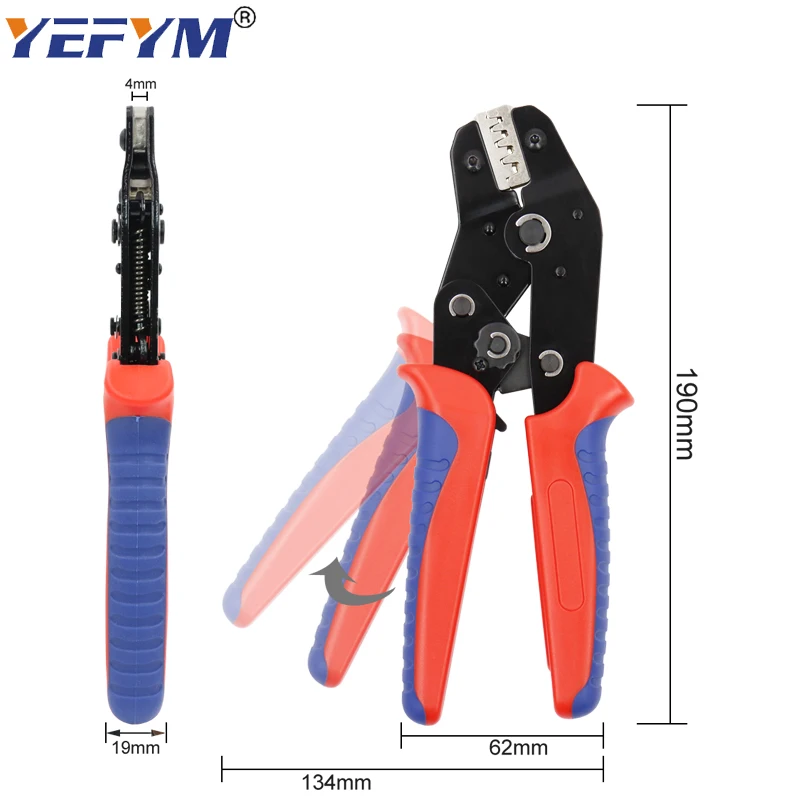 YEFYM SN 48BS обжимные плоскогубцы 0 25 1.5мм2 23 16AWG с tab 2 8 4 6 3 мм Клеммная коробка