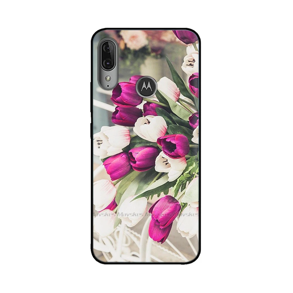 cover phone case for moto e6 plus soft tpu silicone back cover for motorola moto e6 play e 6 e6play protective coque cat flower free global shipping