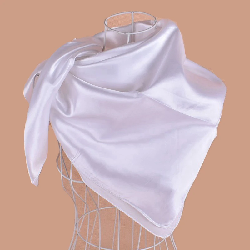 Пятно шарф Для женщин однотонные Цвет волос шеи квадратные шарфы женская накидка