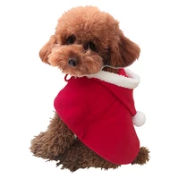 1pc smlxl christmas dog cat cloak hat set fleece pet dog coat cape dog clothes pussy puppy apparel for celebrating christmas