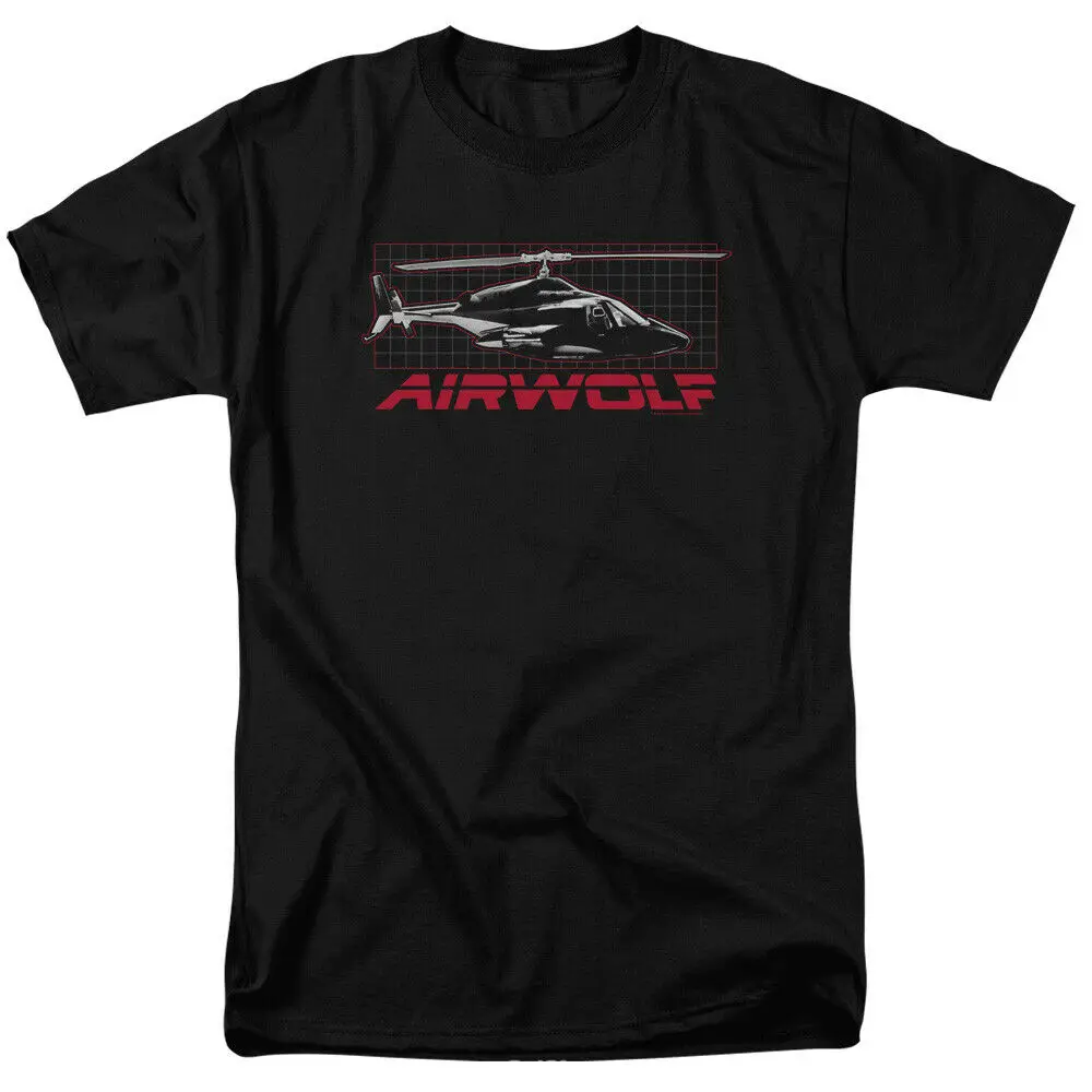 Airwolf Вертолет Сетка футболка хлопок Круглый вырез Топы Футболка 11 цветов для