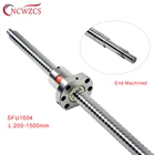 CNC SFU1604 шариковый винт C7 роликовый винт с одной шариковой гайкой BK12BF12 Концевая обработка CNC части RM1604 200 250 300 500 1200 мм
