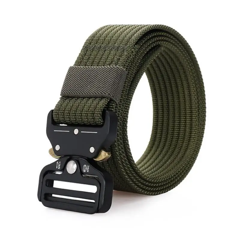 Army green BOKADIAO военный армейский боевой мужской холщовый ремень быстросъемные тактические ремни для мужчин нейлоновый открытый тренировочный пояс мужской ремень - Цвет: Army green