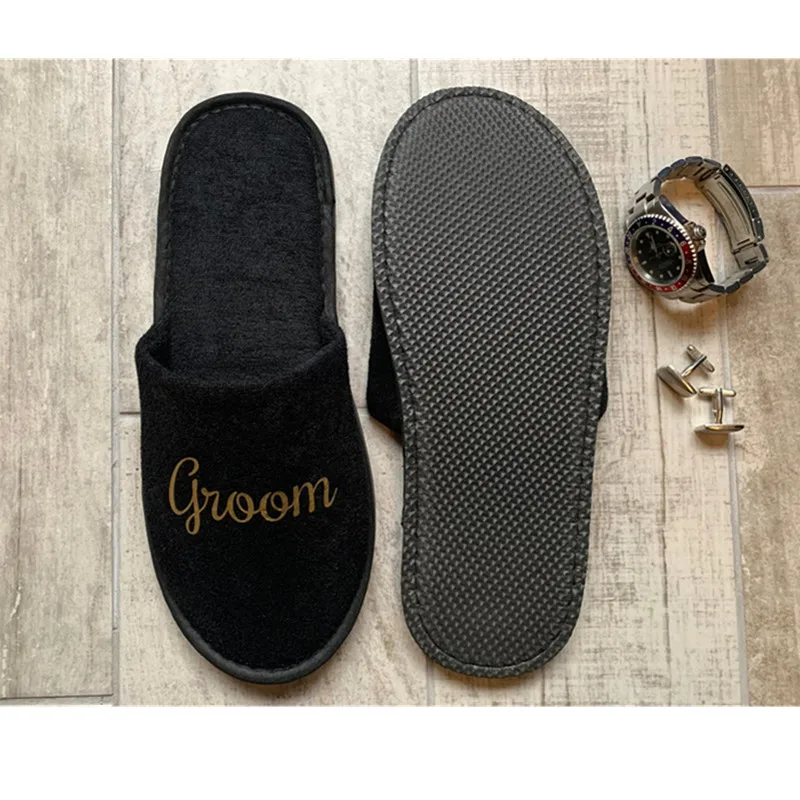 Персонализированные Роскошные золотистые мужские шлепанцы Шлепанцы для лучшего