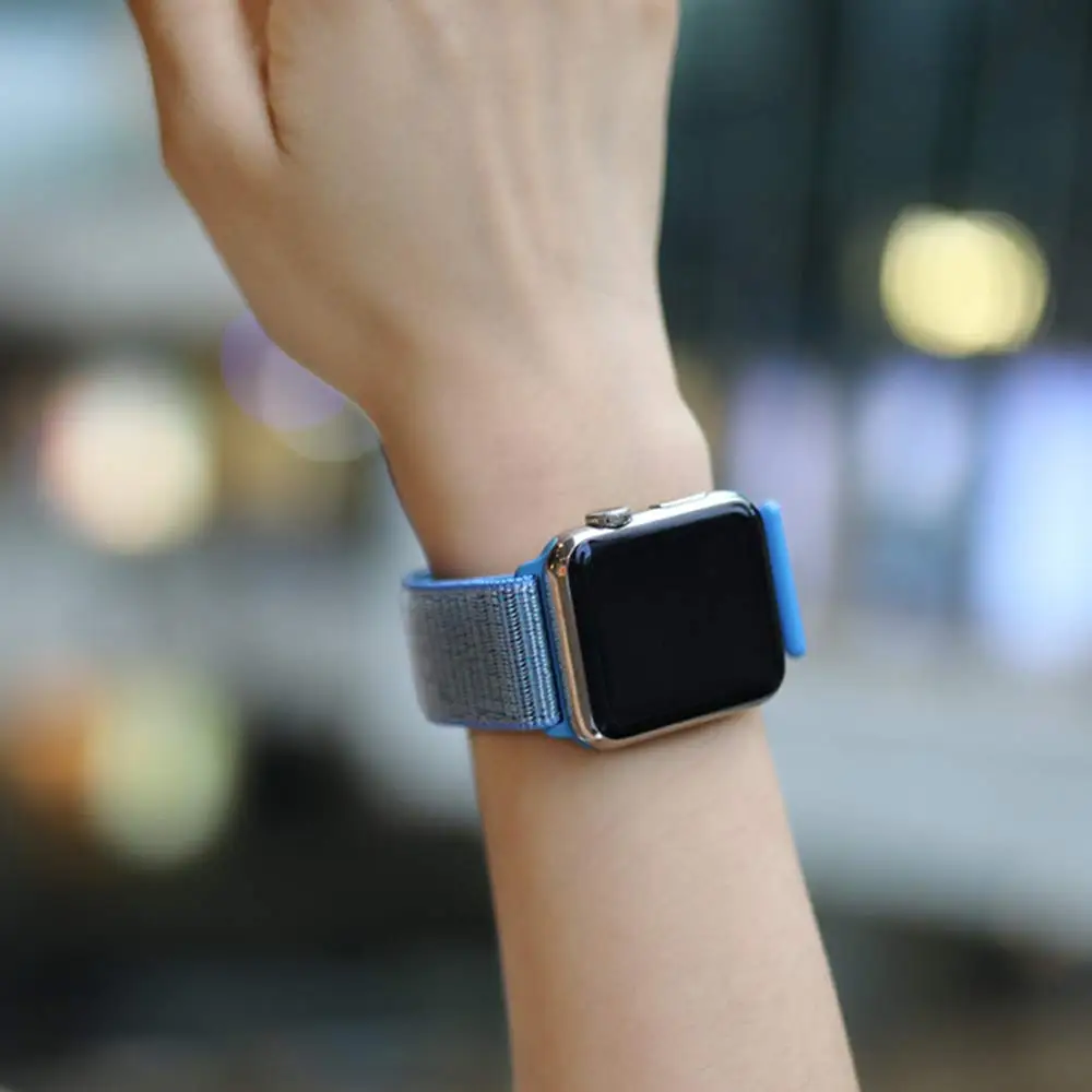 Нейлоновый ремешок для часов для Apple Watch Series 3 2 1 38 мм 42 мм мягкая дышащая Замена Спортивная петля для Iwatch Series 4 5 44 мм 40 мм