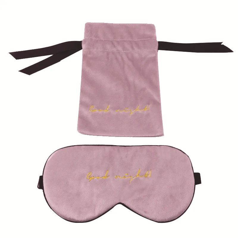 1Pcs Silk Velvet Sleep Mask Natural Sleeping Eye Eyeshade Cover Shade Women Men Soft Portable Blindfold Travel Eyepatch | Красота и