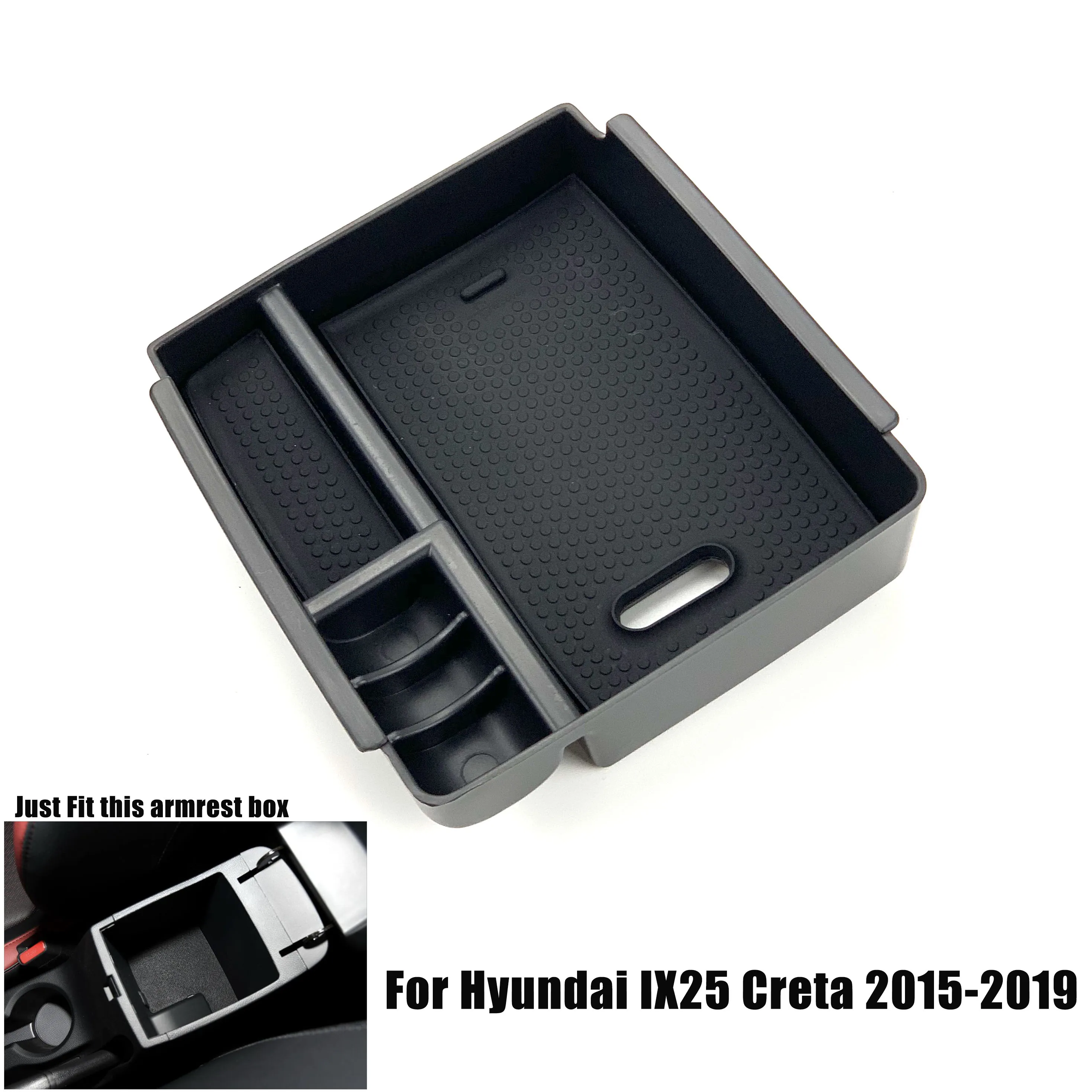 

Car Accessories Armrest Storage Box for Hyundai ix25 Creta Central Console Organizer Stowing Tidying Holder Tray